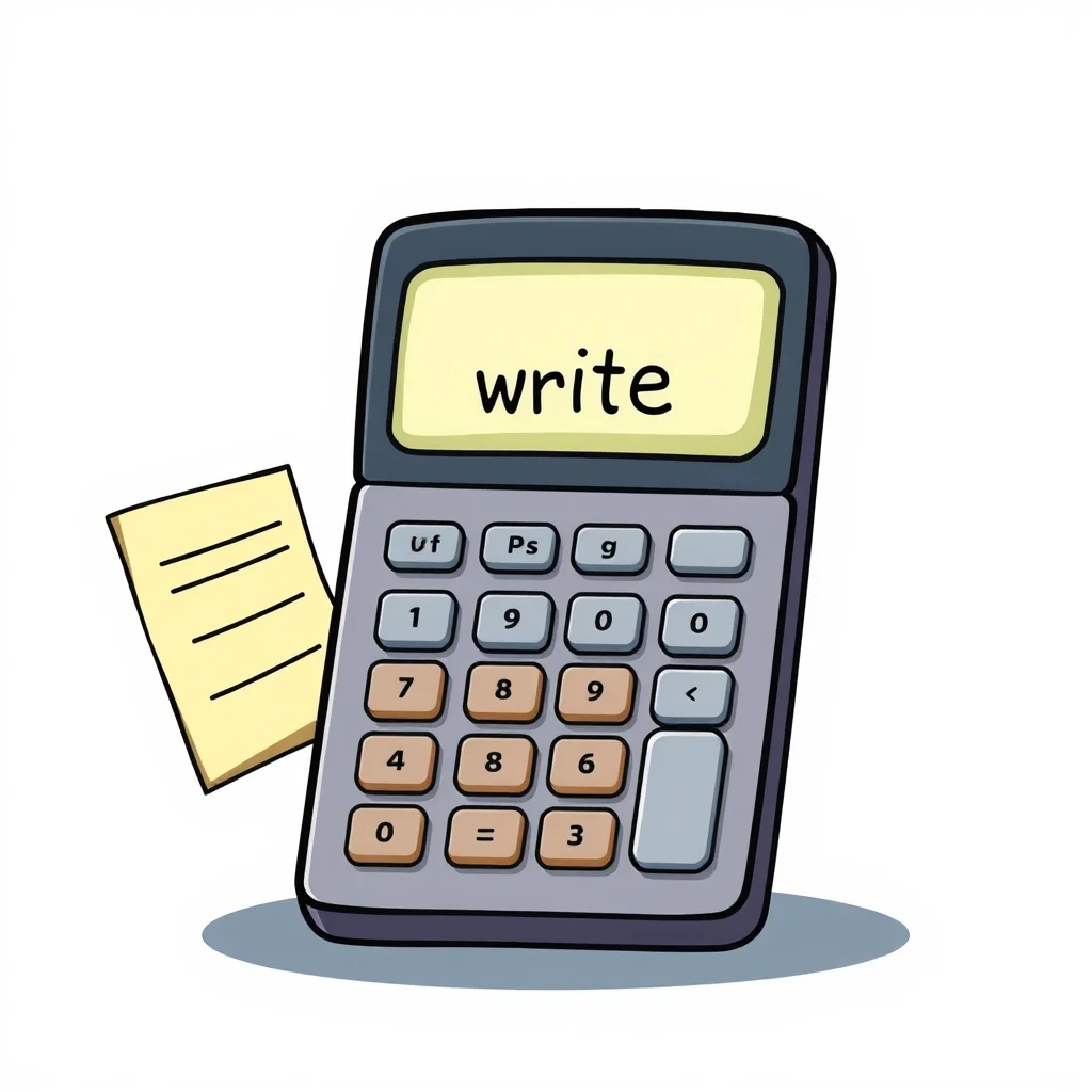 Mnemonic illustration for 書く — to write