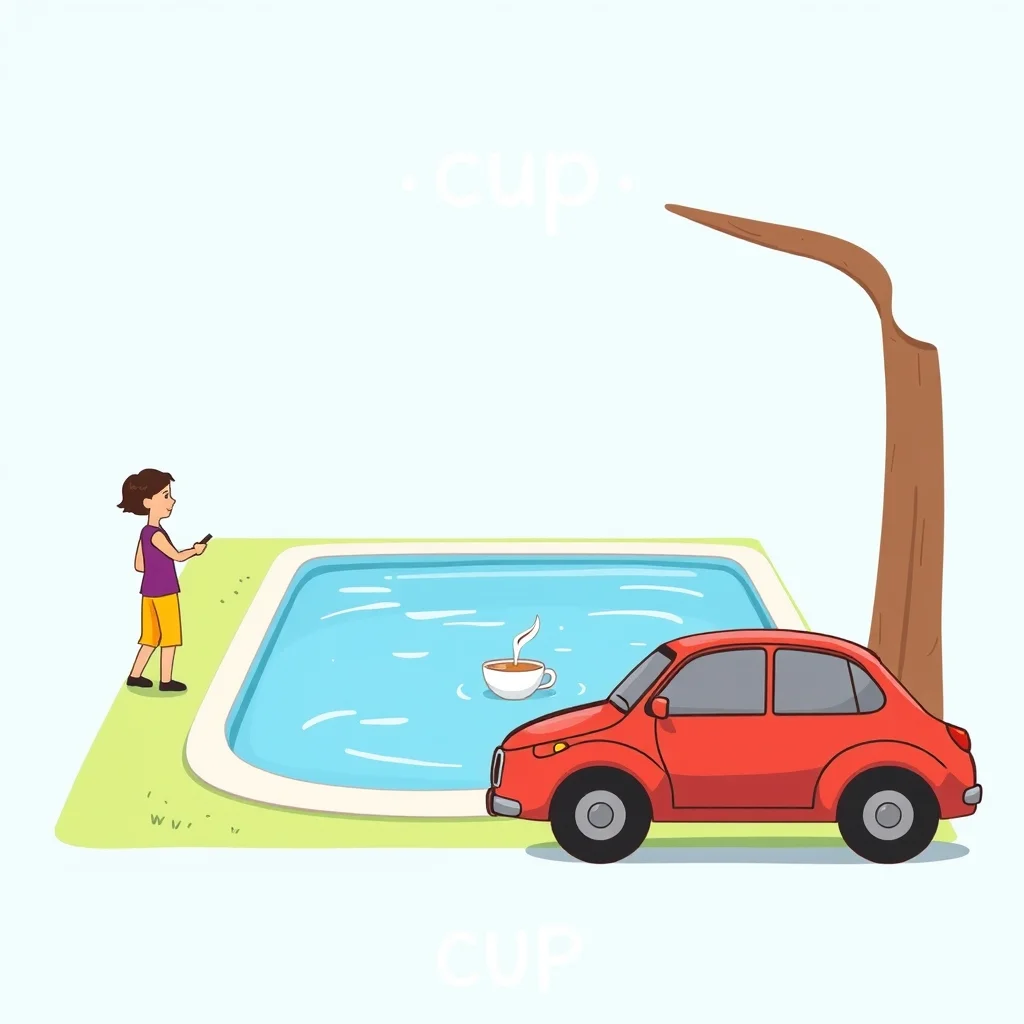 Mnemonic illustration for カップ — cup