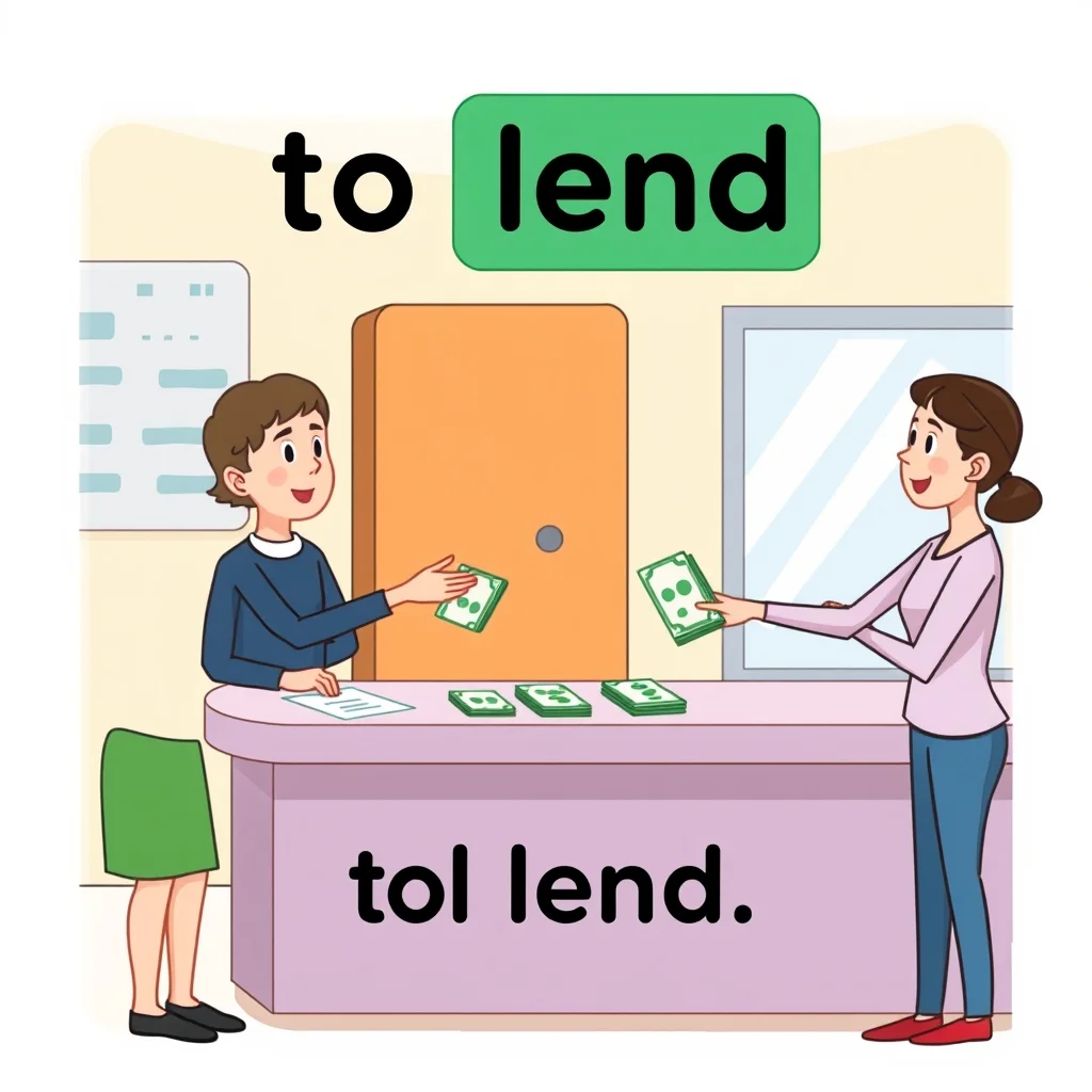 Mnemonic illustration for 貸す — to lend