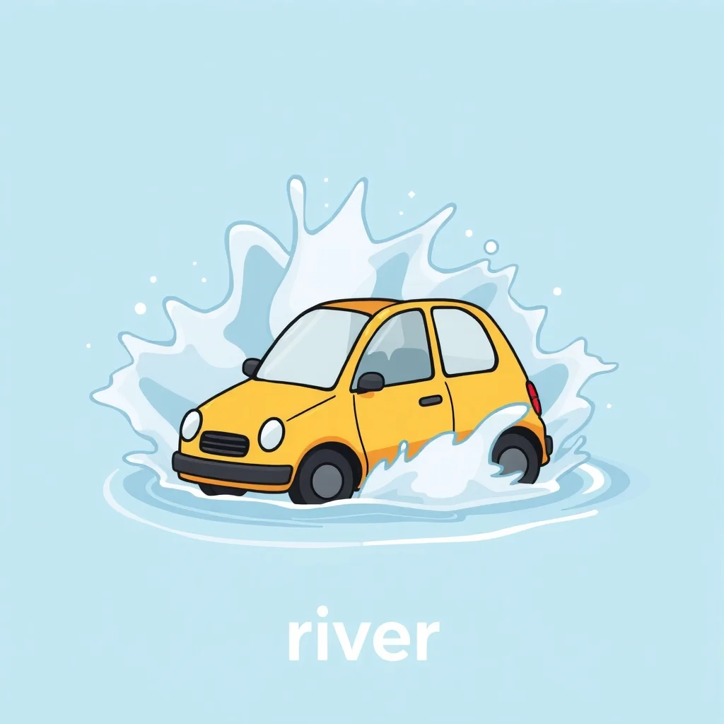 Mnemonic illustration for 川 — river