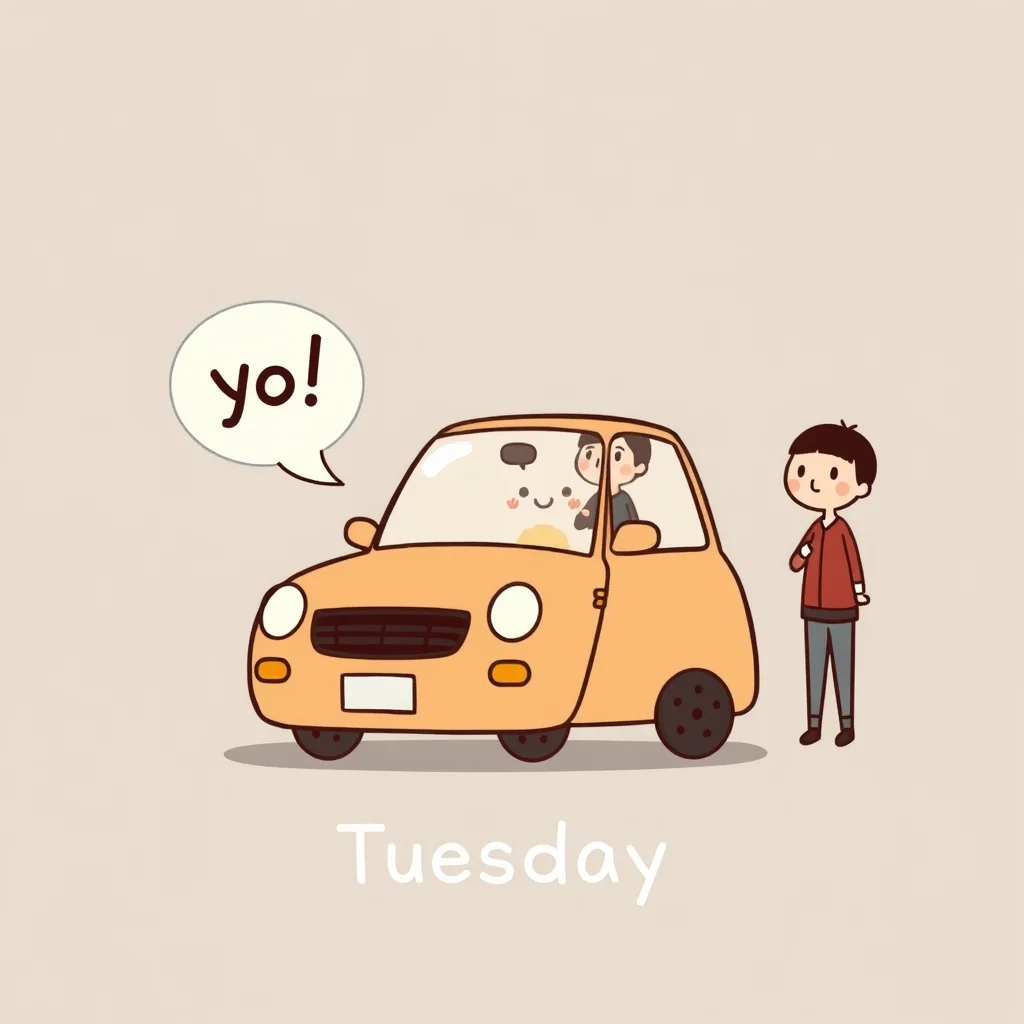 Mnemonic illustration for 火曜日 — Tuesday