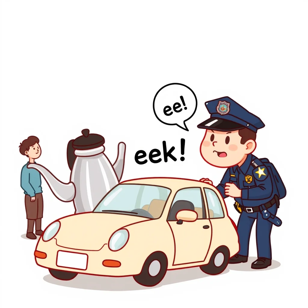 Mnemonic illustration for 警官 — police officer