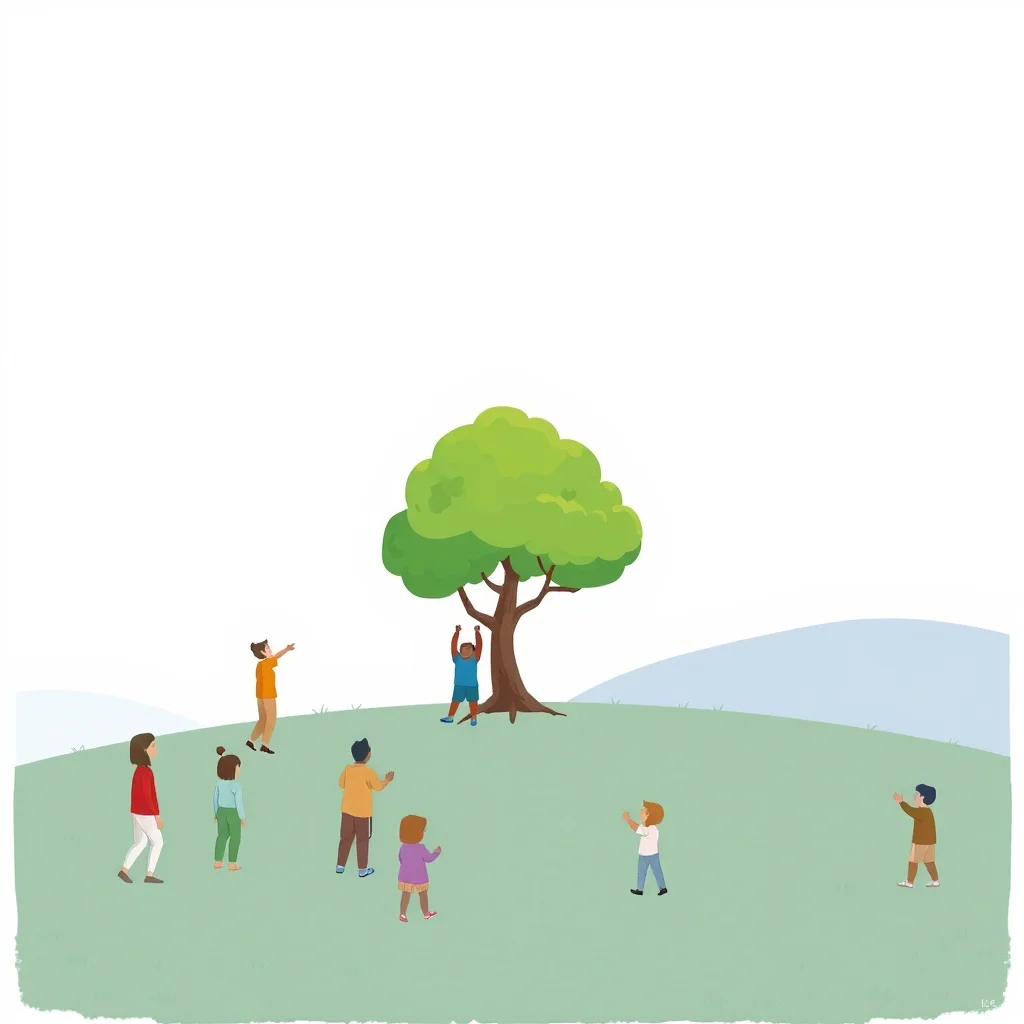 Mnemonic illustration for 木 — tree
