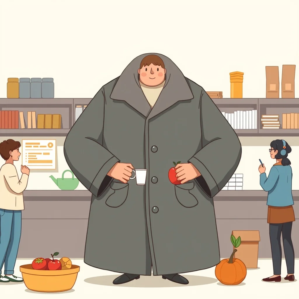 Mnemonic illustration for 個 — counter for small items (e.g., fruits, cups)
