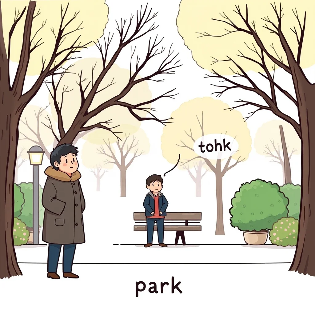 Mnemonic illustration for 公園 — park