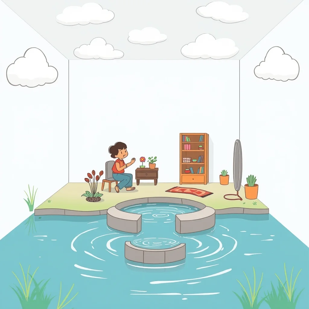 Mnemonic illustration for 曇る — to become cloudy, to become dim