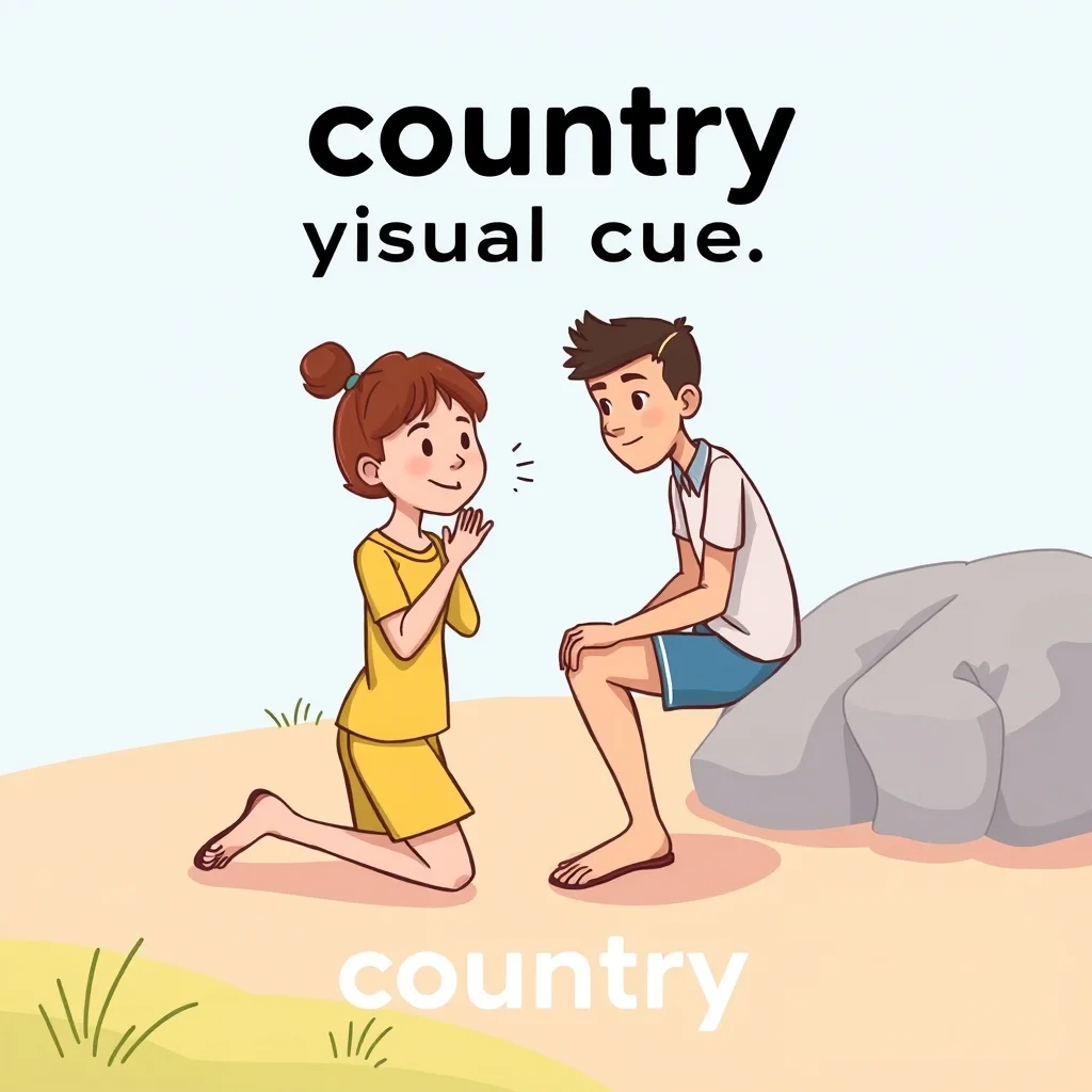 Mnemonic illustration for 国 — country