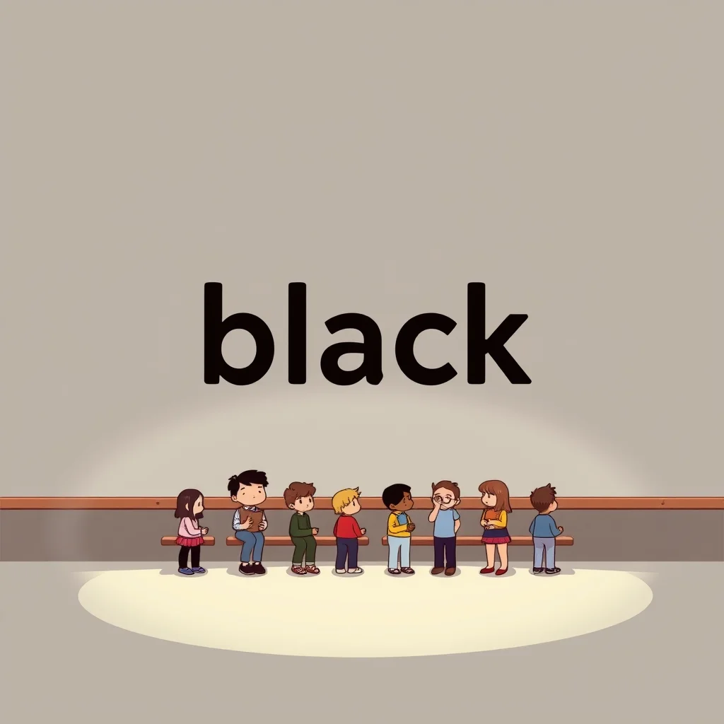 Mnemonic illustration for 黒 — black