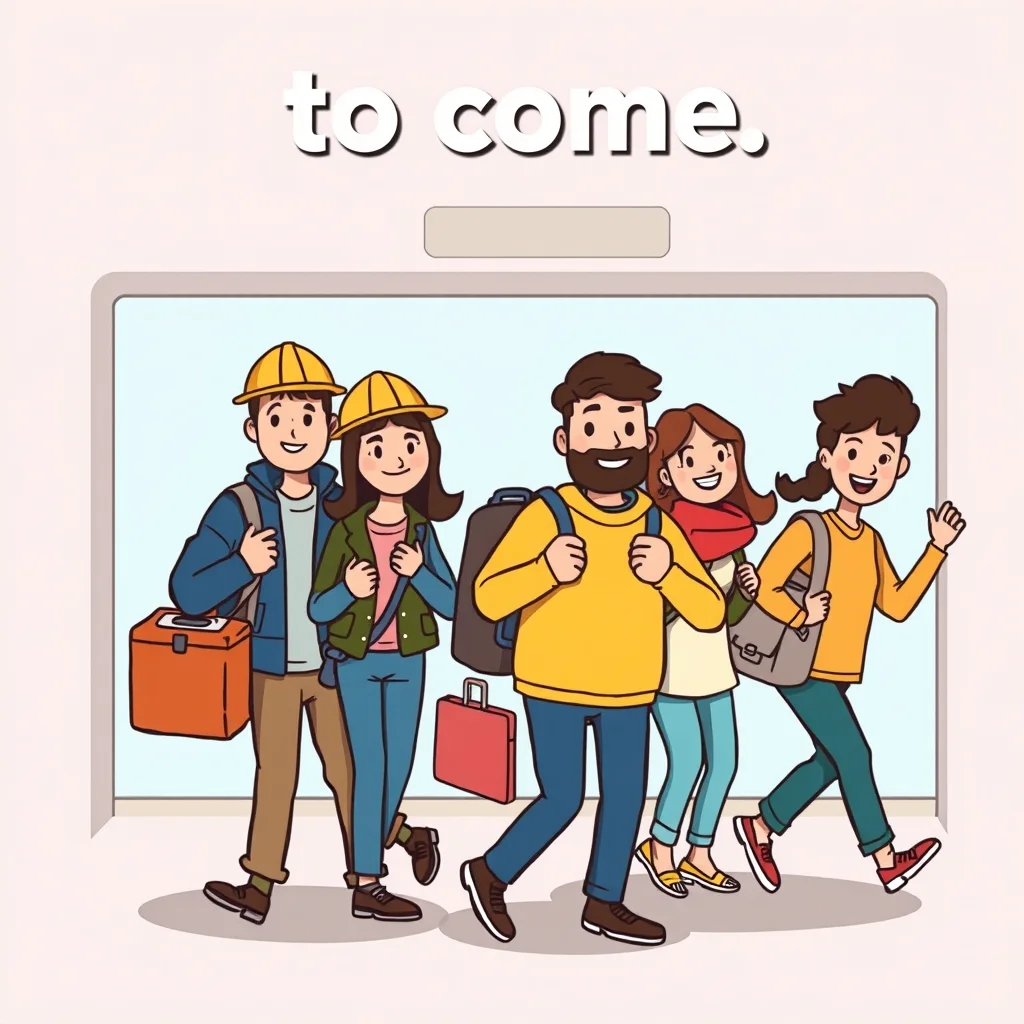 Mnemonic illustration for 来る — to come