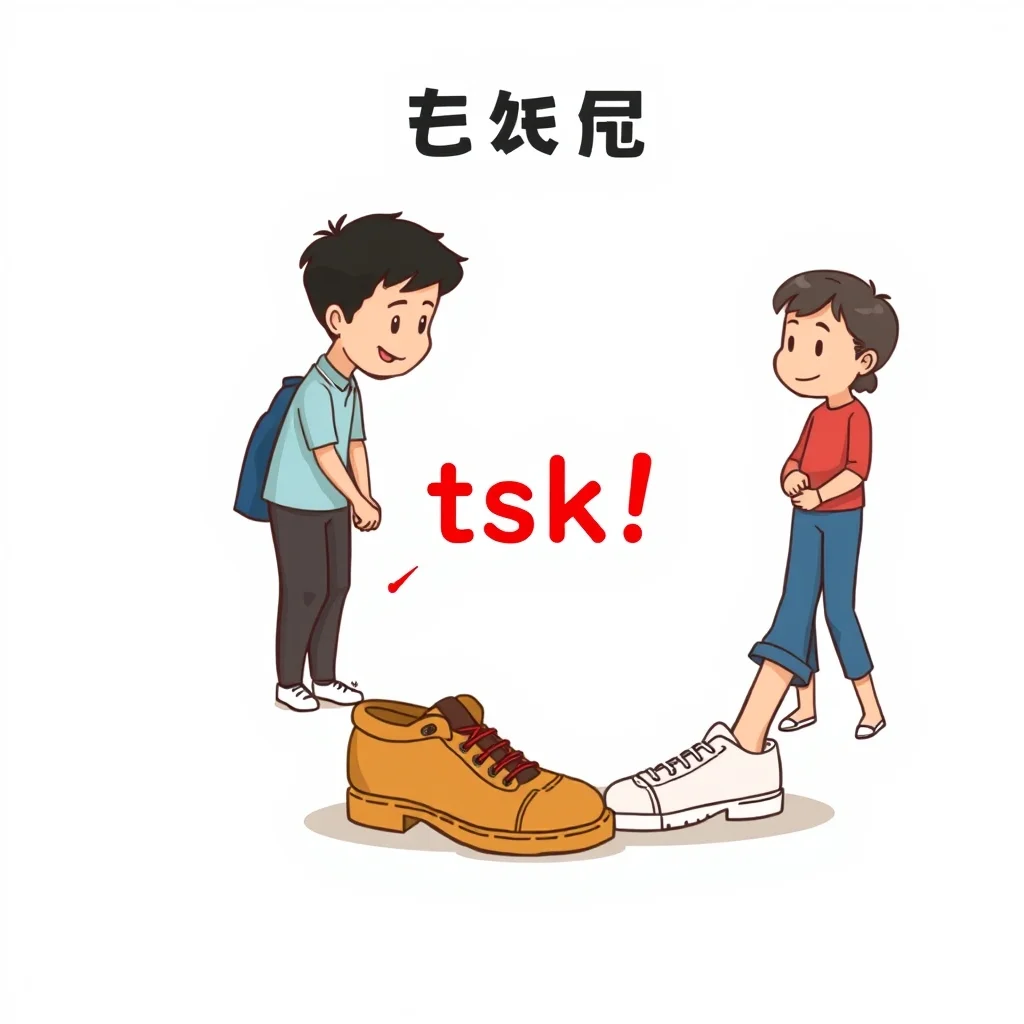 Mnemonic illustration for 靴 — shoes