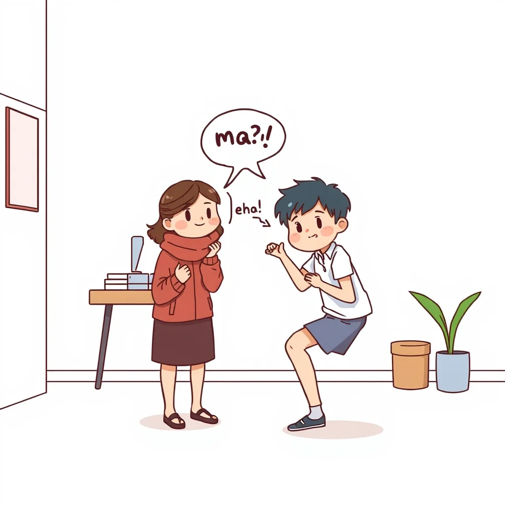 Mnemonic illustration for 前に — before