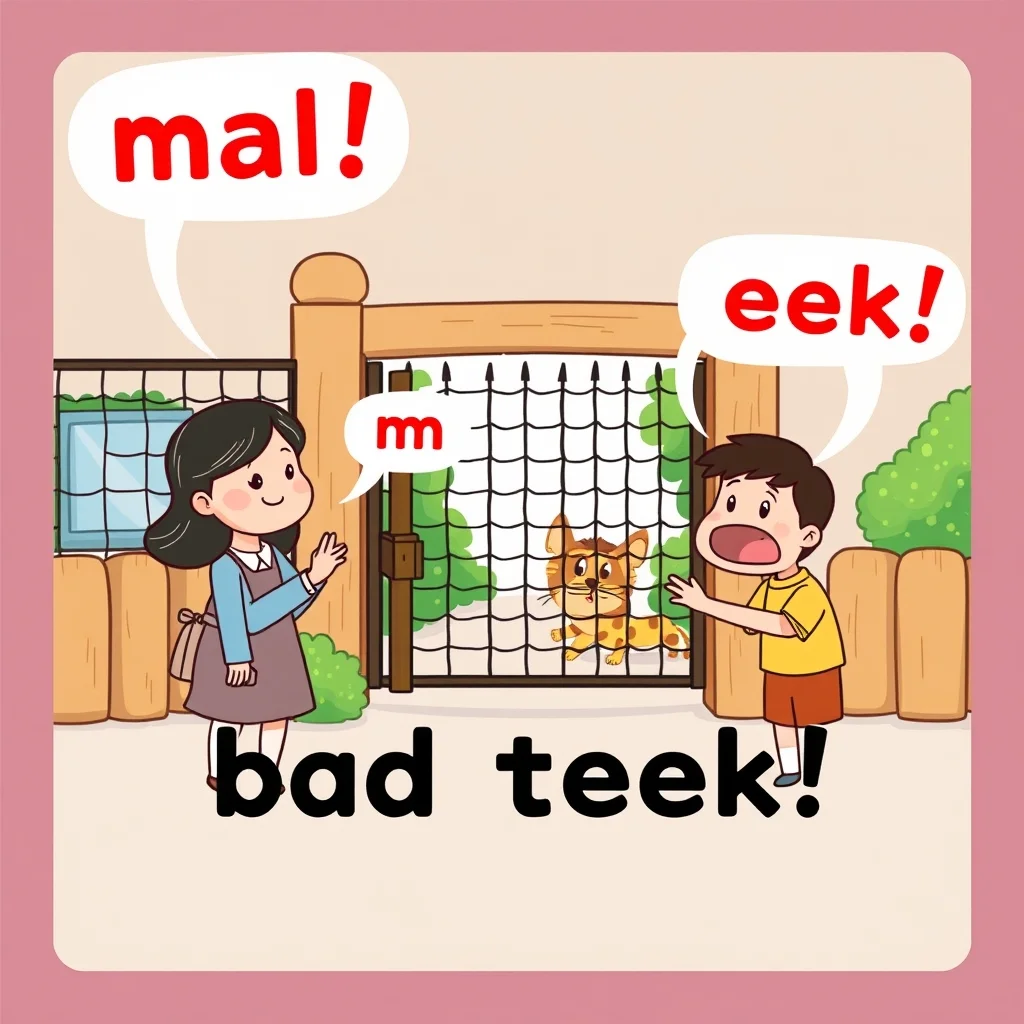 Mnemonic illustration for 不味い — bad-tasting