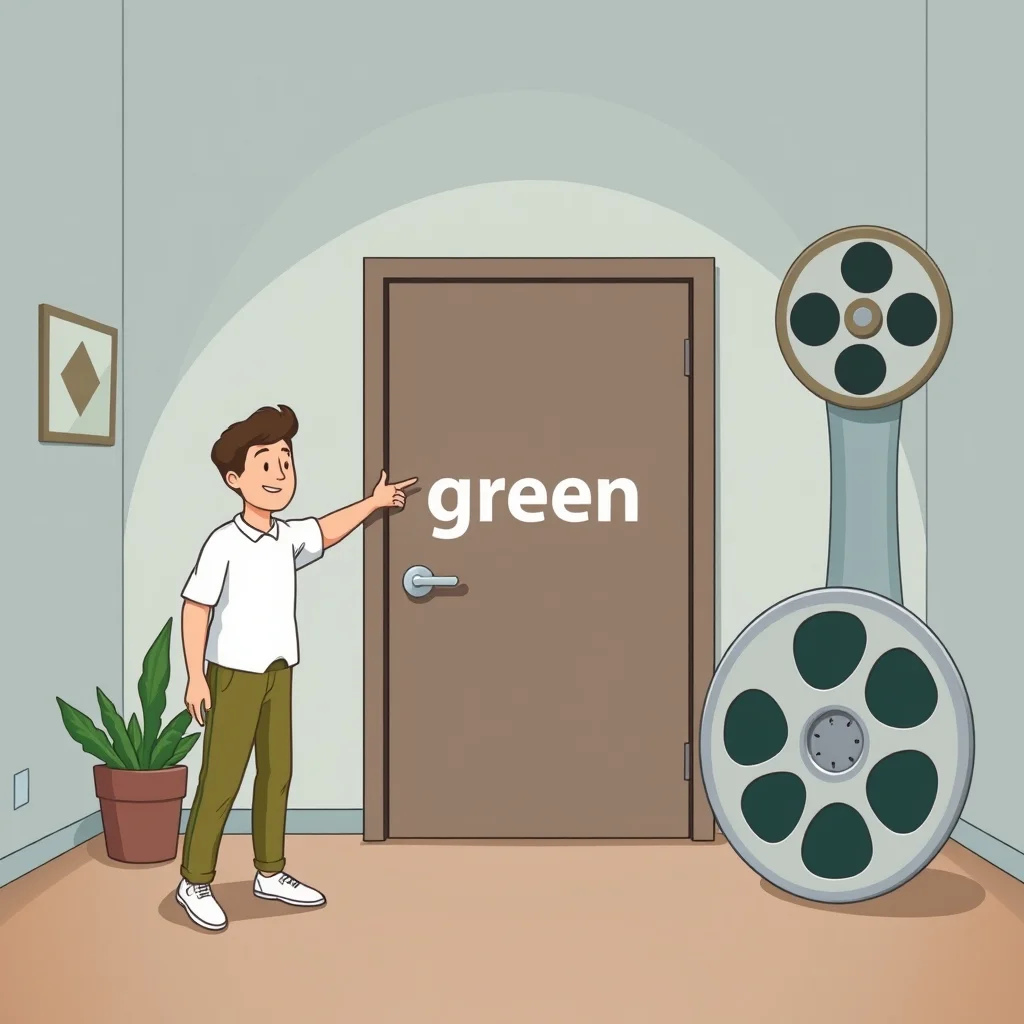 Mnemonic illustration for 緑 — green