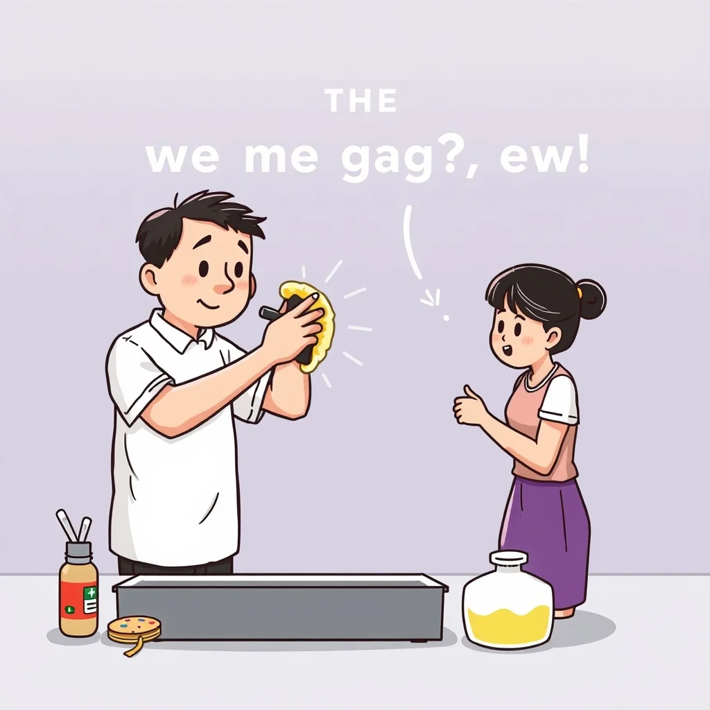 Mnemonic illustration for 磨く — to polish, to brush