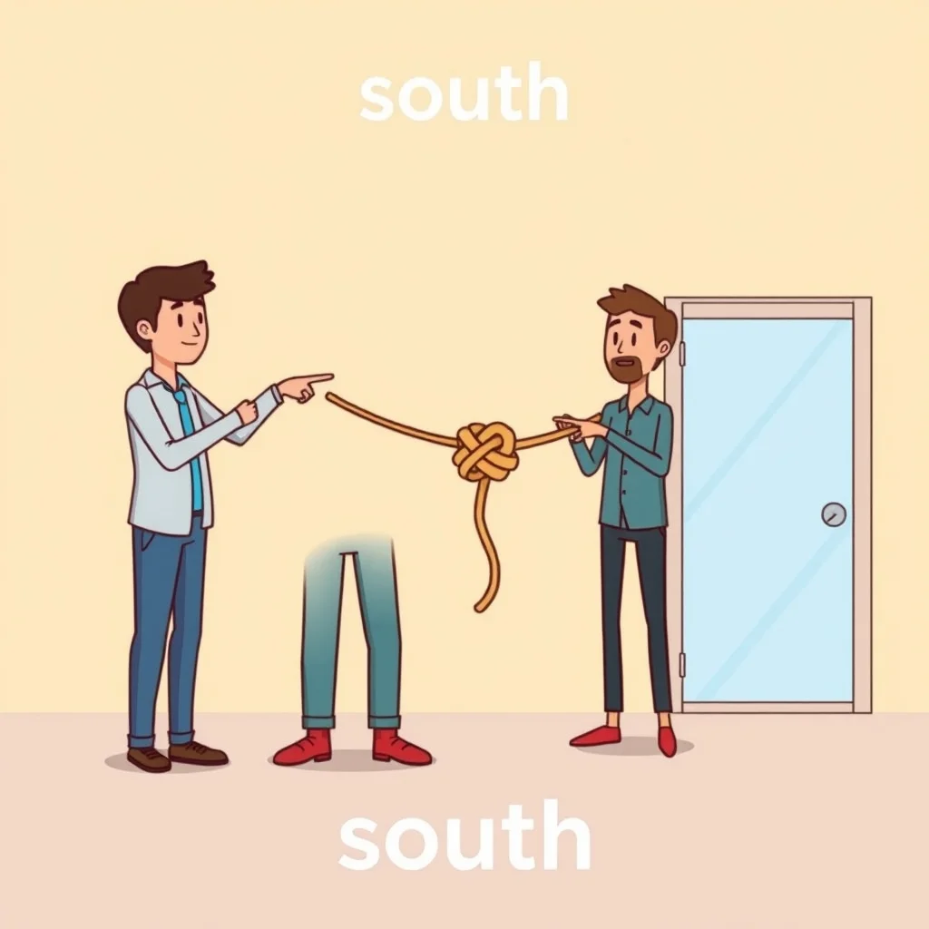Mnemonic illustration for 南 — south