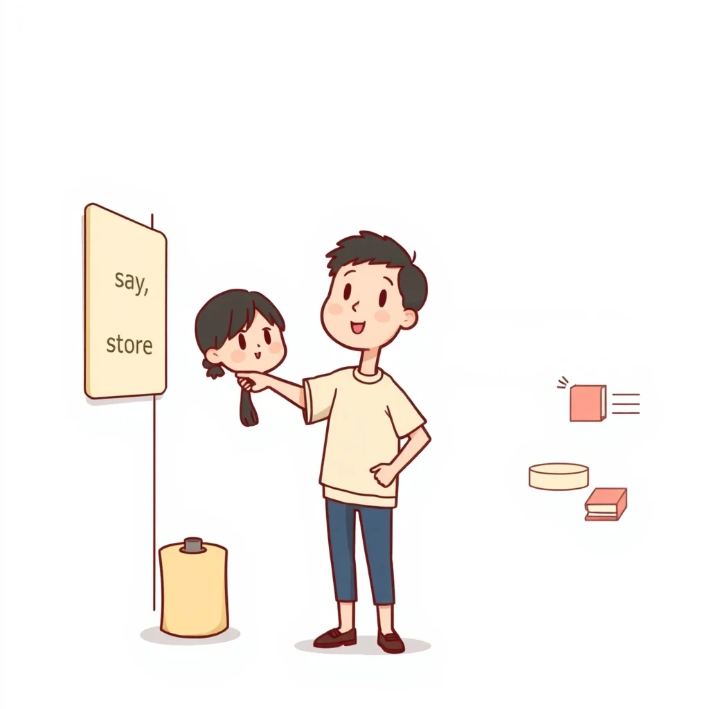 Mnemonic illustration for 店 — store