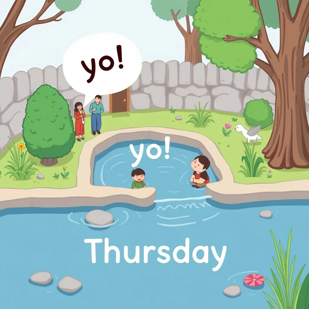 Mnemonic illustration for 木曜日 — Thursday
