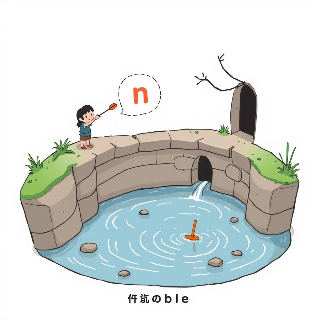Mnemonic illustration for 問題 — problem