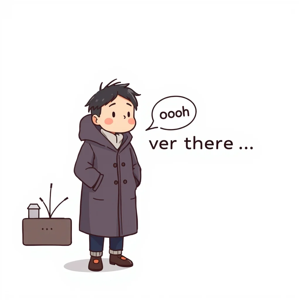 Mnemonic illustration for 向こう — over there