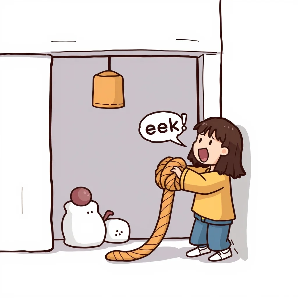 Mnemonic illustration for ない — there isn't, doesn't have