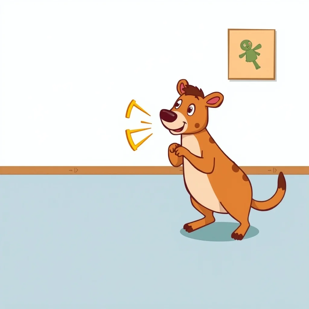 Mnemonic illustration for 鳴く — to make an animal sound