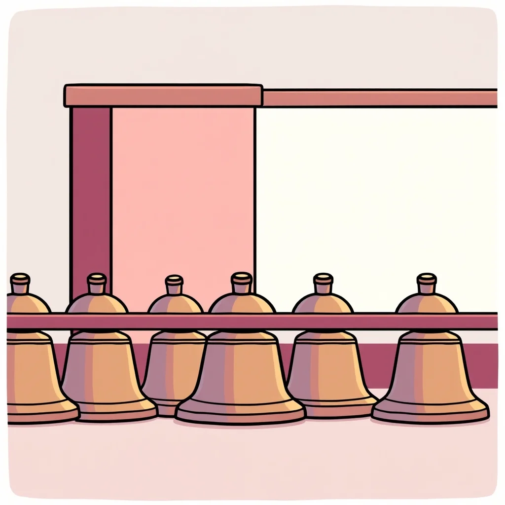 Mnemonic illustration for 並べる — to line up