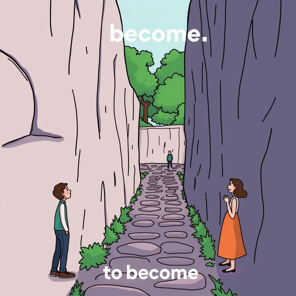 Mnemonic illustration for なる — to become