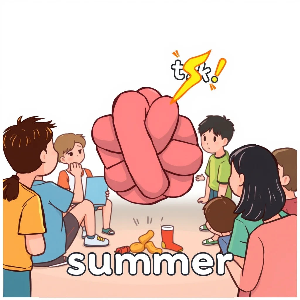 Mnemonic illustration for 夏 — summer