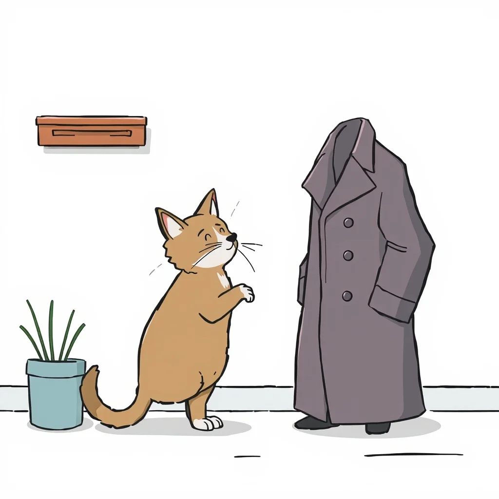 Mnemonic illustration for 猫 — cat