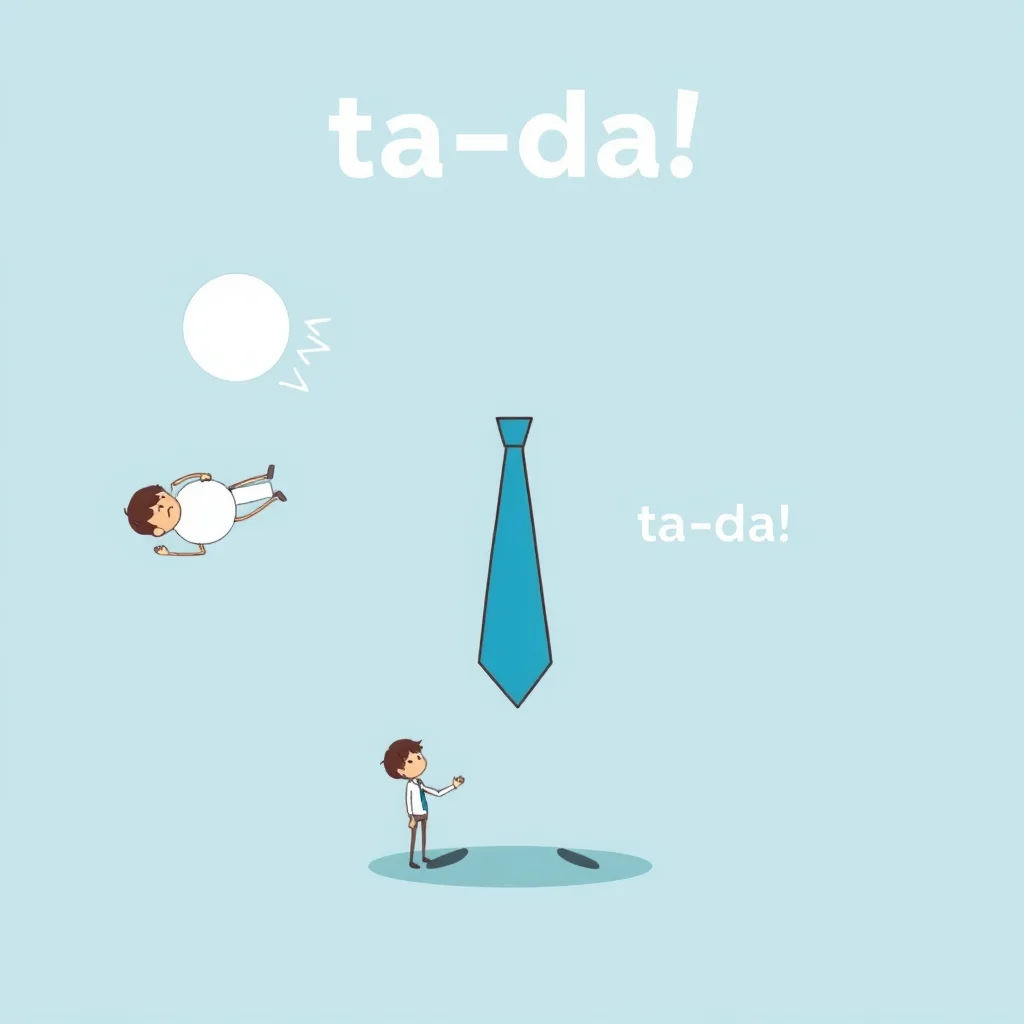 Mnemonic illustration for ネクタイ — tie, necktie