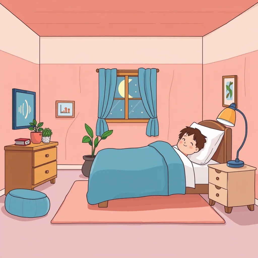 Mnemonic illustration for 寝る — to sleep