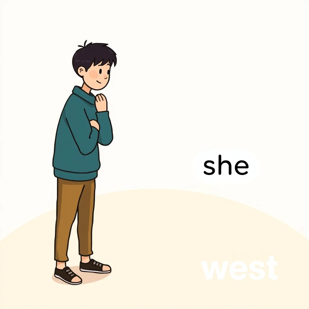 Mnemonic illustration for 西 — west