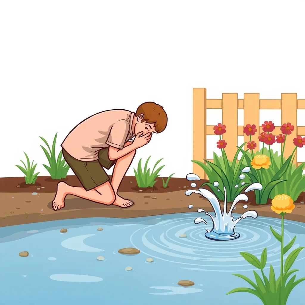 Mnemonic illustration for 庭 — garden