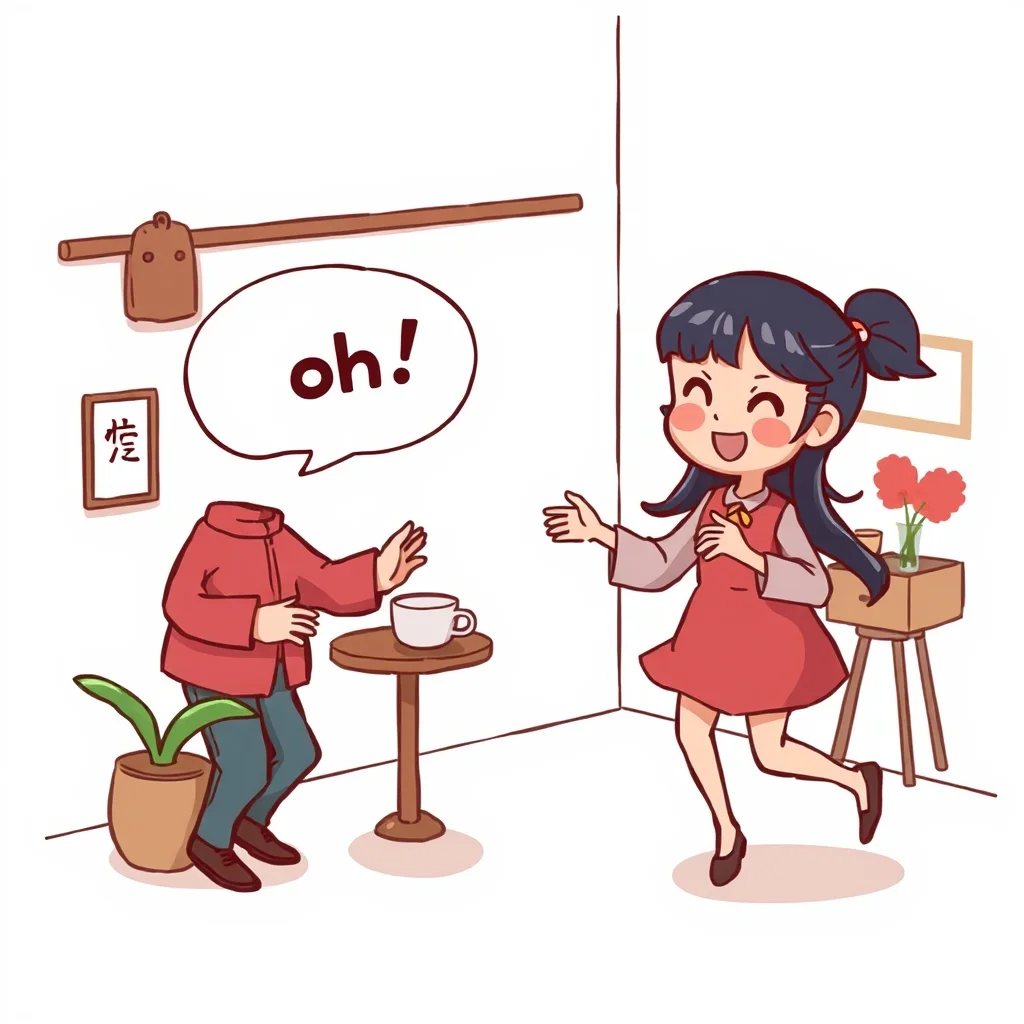 Mnemonic illustration for お茶 — tea