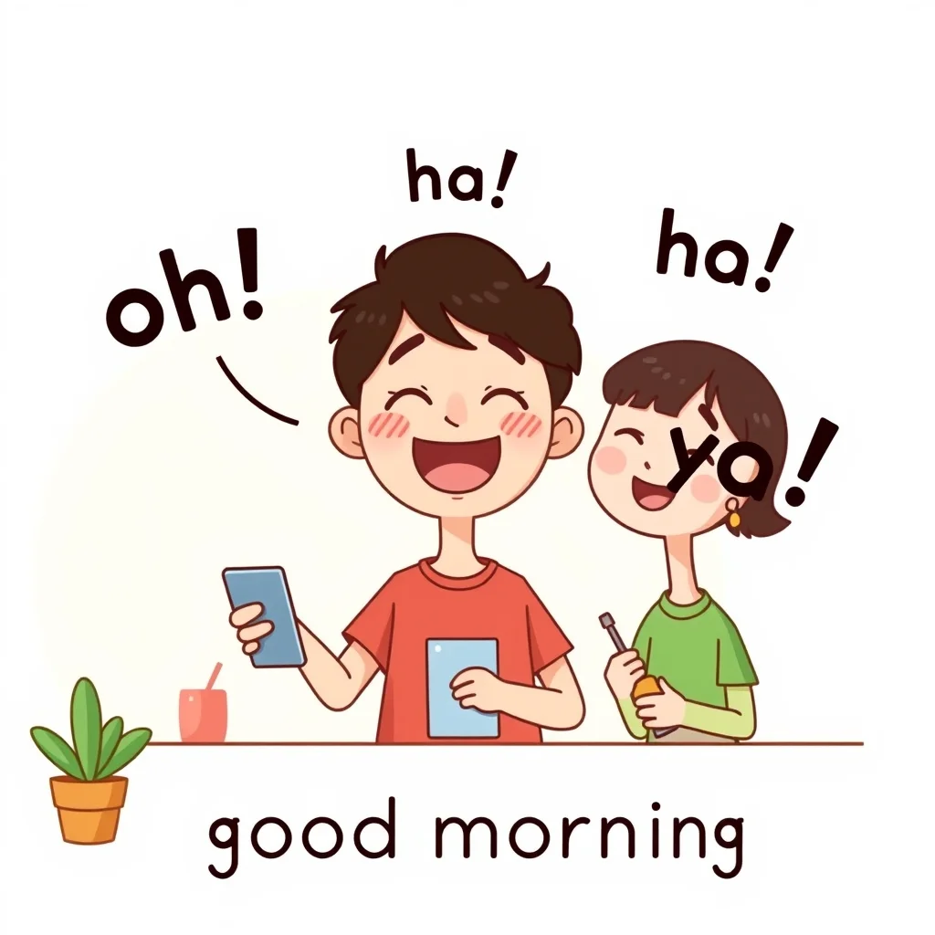 Mnemonic illustration for お早う — good morning