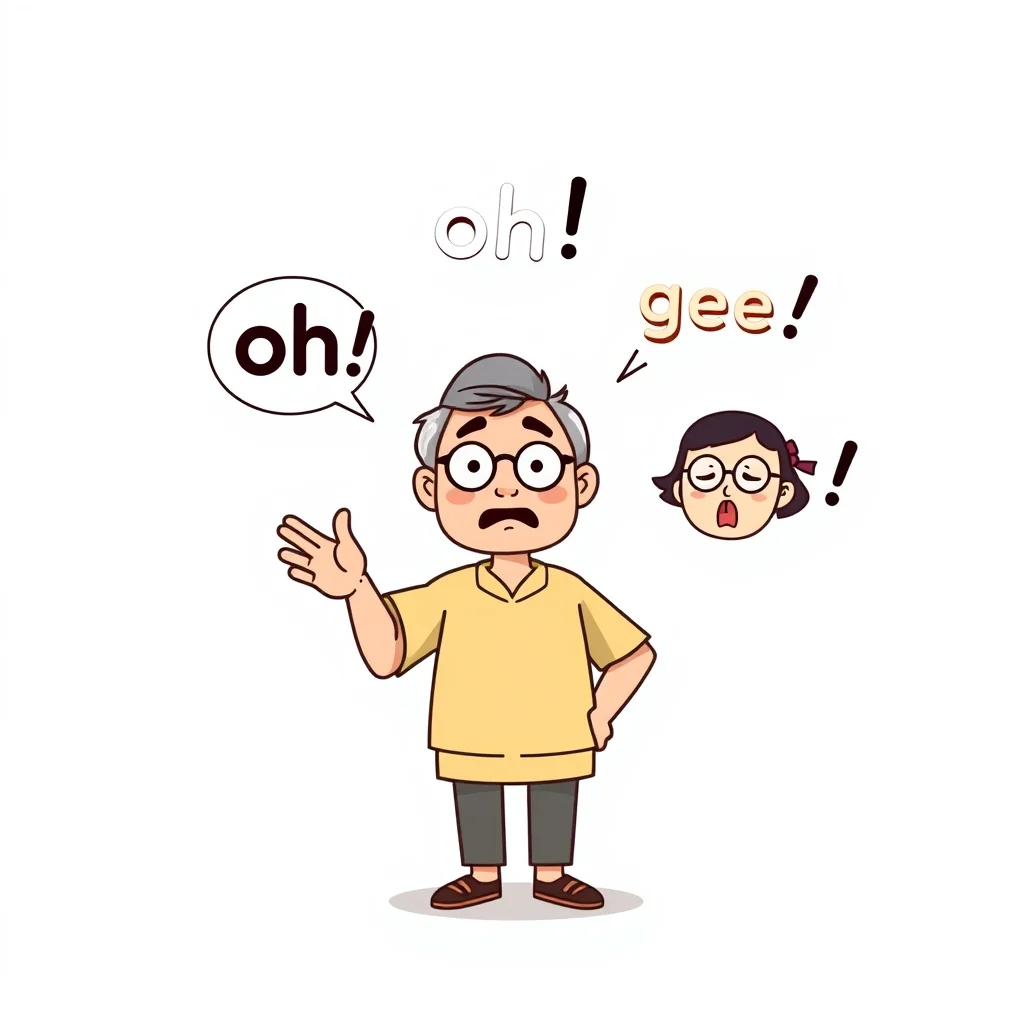 Mnemonic illustration for おじいさん — grandfather, male senior citizen