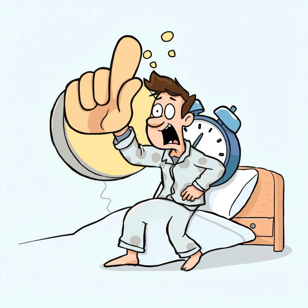 Mnemonic illustration for 起きる — to get up, to stand up