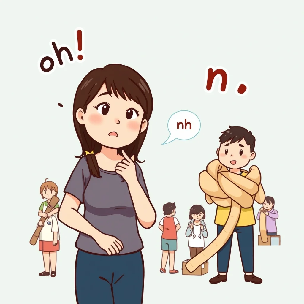 Mnemonic illustration for 女 — woman