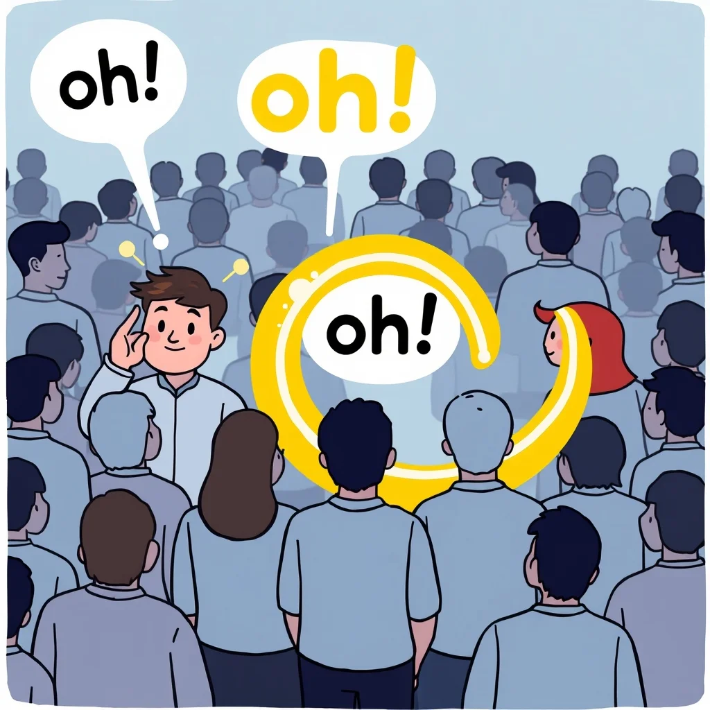 Mnemonic illustration for 大勢 — great number of people
