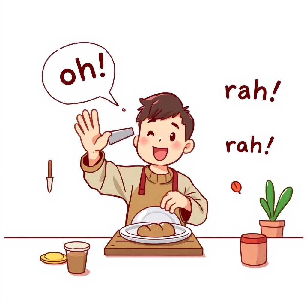 Mnemonic illustration for お皿 — plate, dish