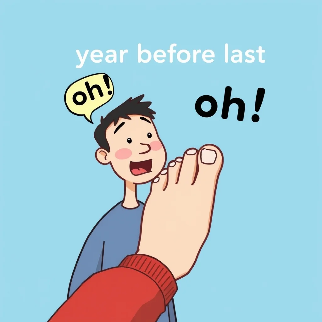 Mnemonic illustration for おととし — year before last