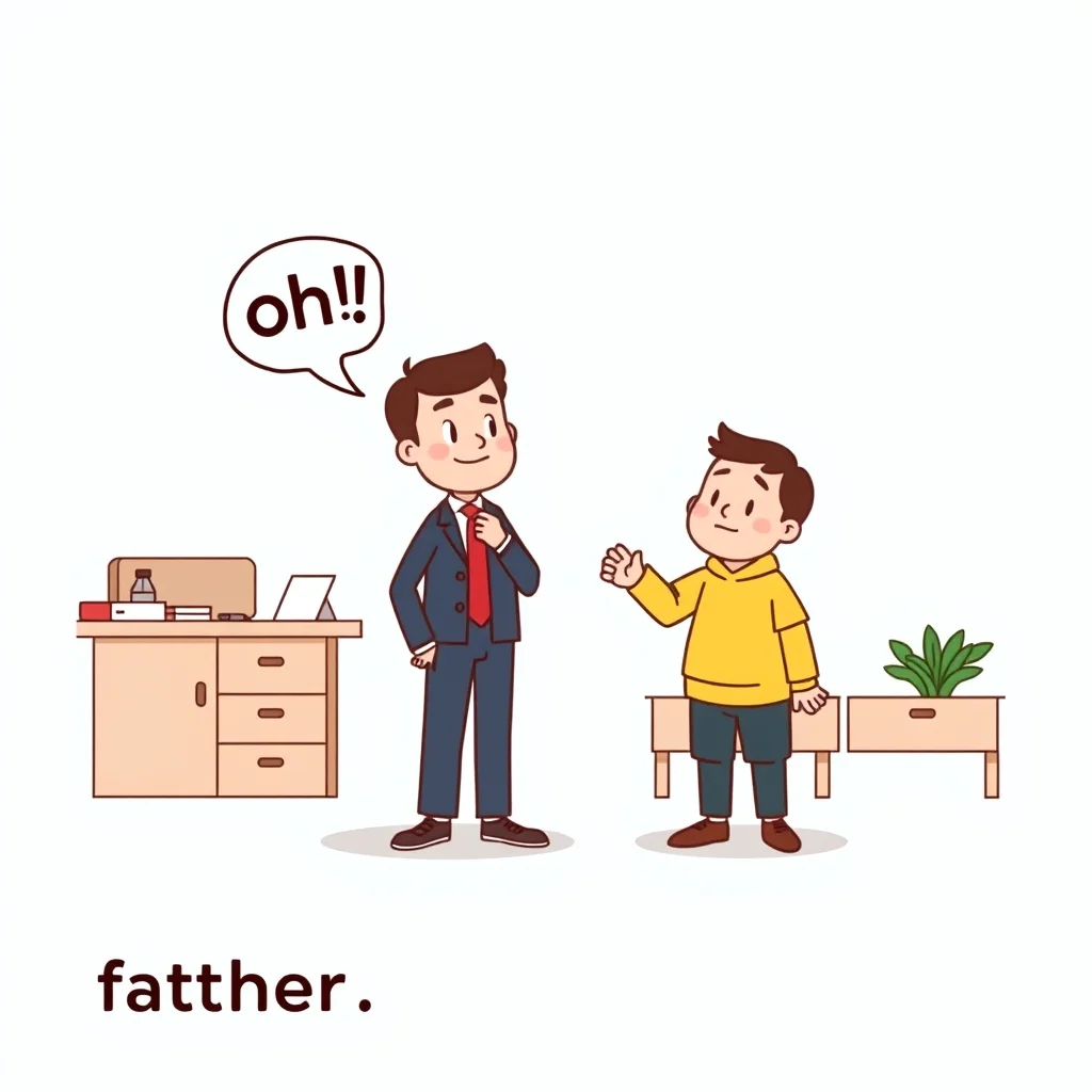Mnemonic illustration for お父さん — father (formal)