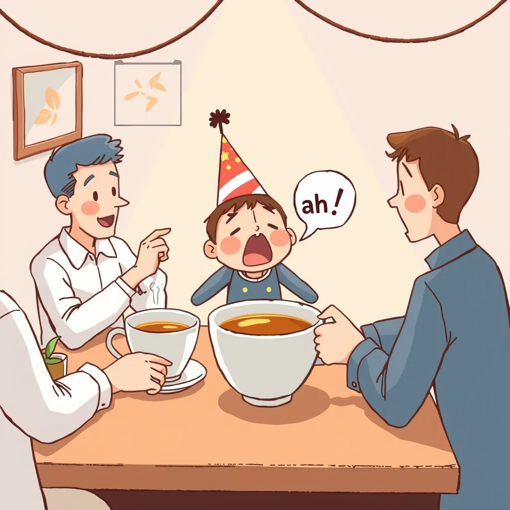 Mnemonic illustration for パーティー — a party