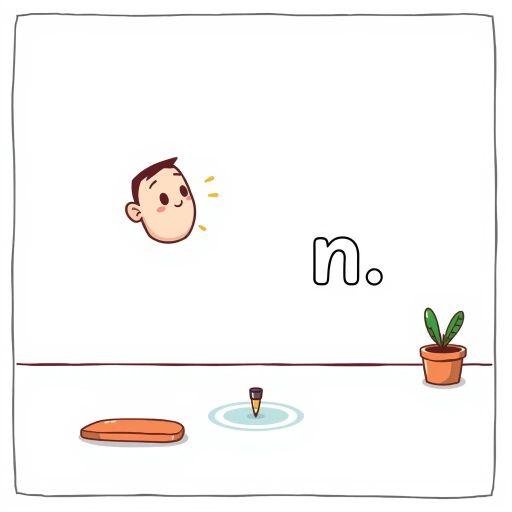 Mnemonic illustration for ペン — pen