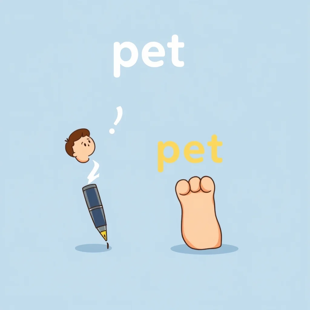 Mnemonic illustration for ペット — pet