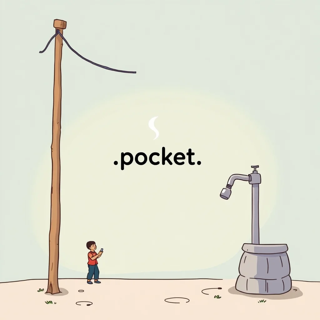 Mnemonic illustration for ポケット — pocket