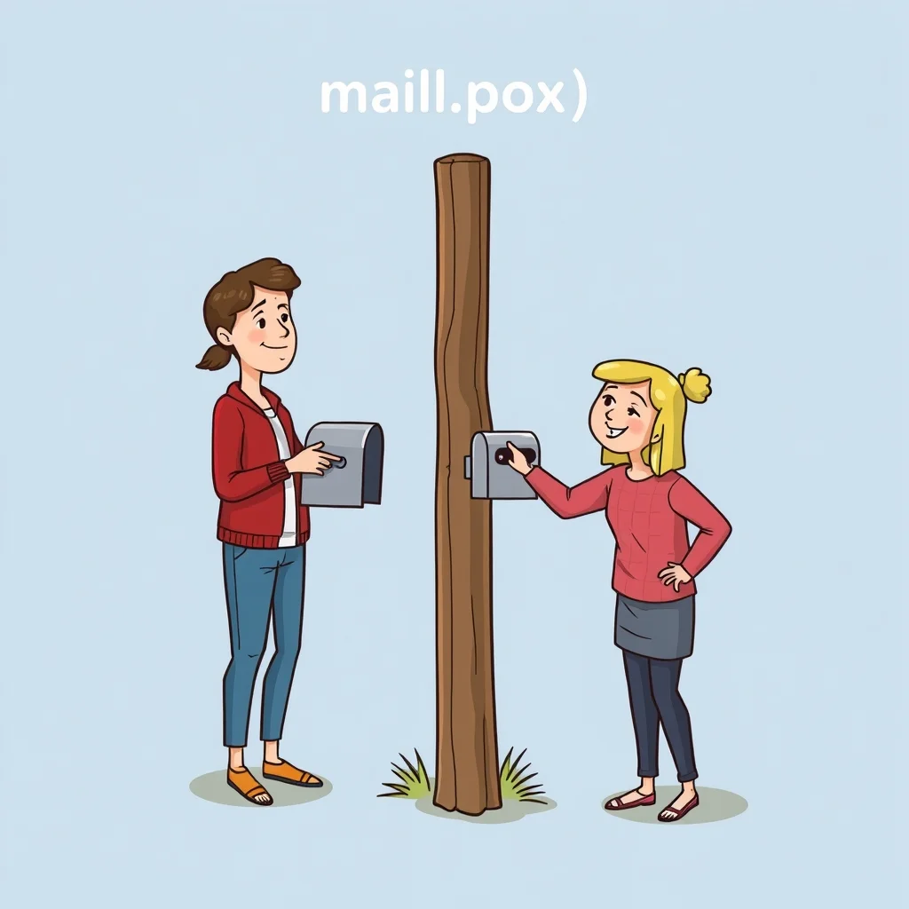 Mnemonic illustration for ポスト — mailbox; post, position