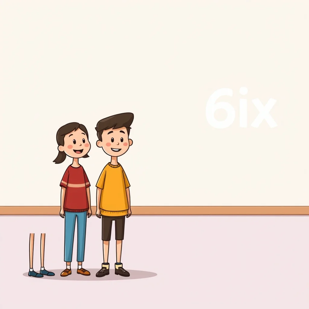 Mnemonic illustration for 六 — six