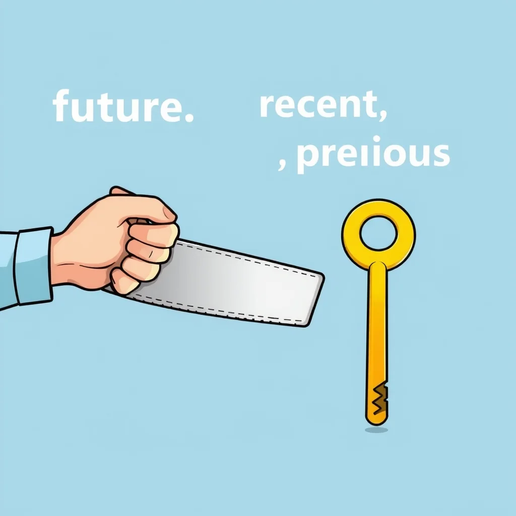 Mnemonic illustration for 先 — future; recent, previous