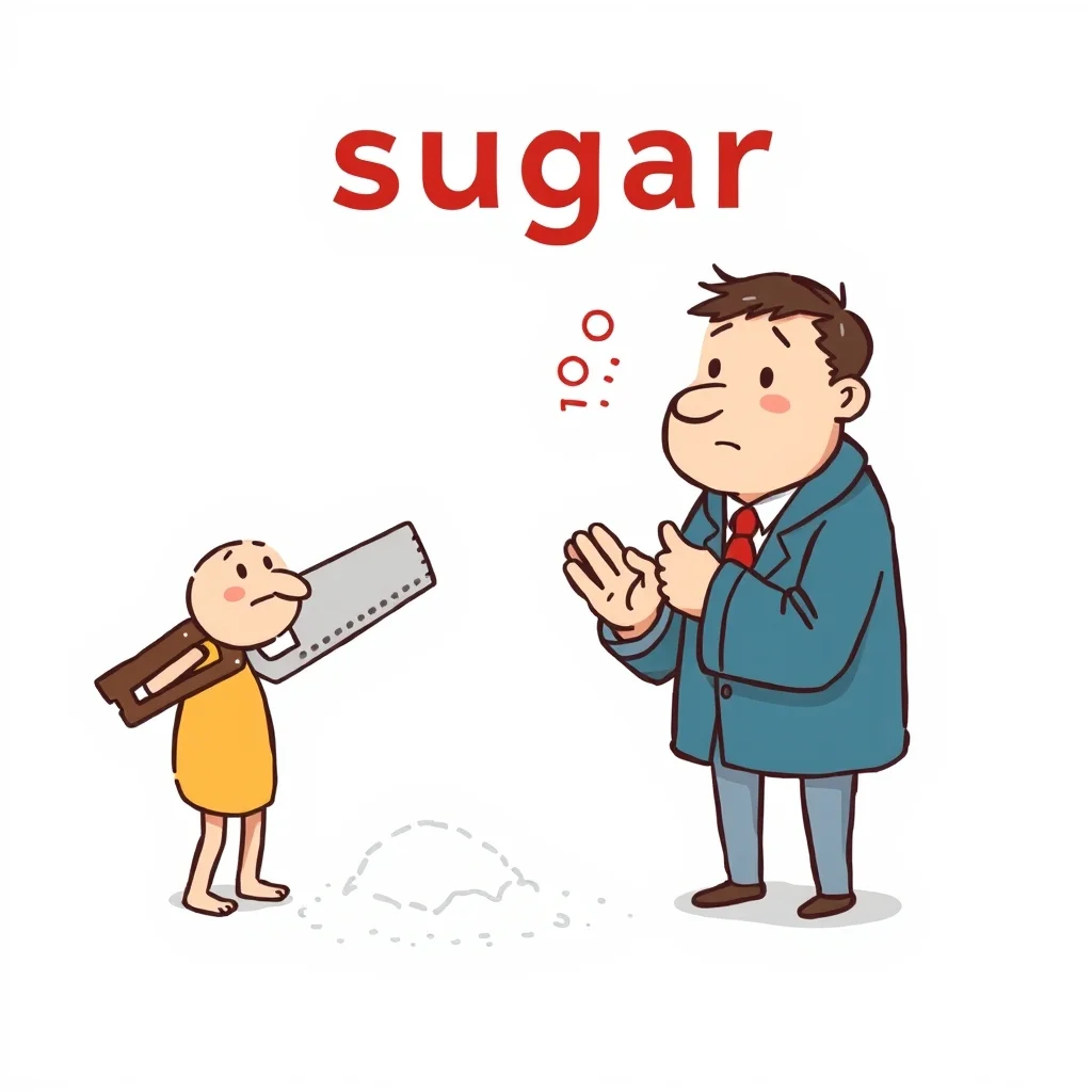 Mnemonic illustration for 砂糖 — sugar